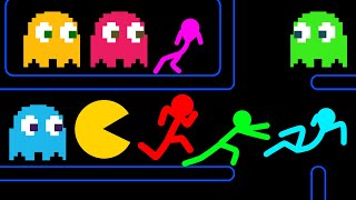 Stickman VS Minecraft: Pacman Survival Tournament 2 - AVM Shorts Animation