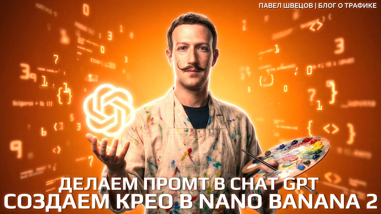Делаем промт для создание рабочего крео в ChatGPT и Nano Bana 2 | Как менять дизайн крео в ChatGPT
