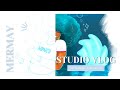 STUDIO VLOG | I DREW A MERMAID AND TRIED  RENDERING IT IN PROCREATE | TAWANA SIMONE✿