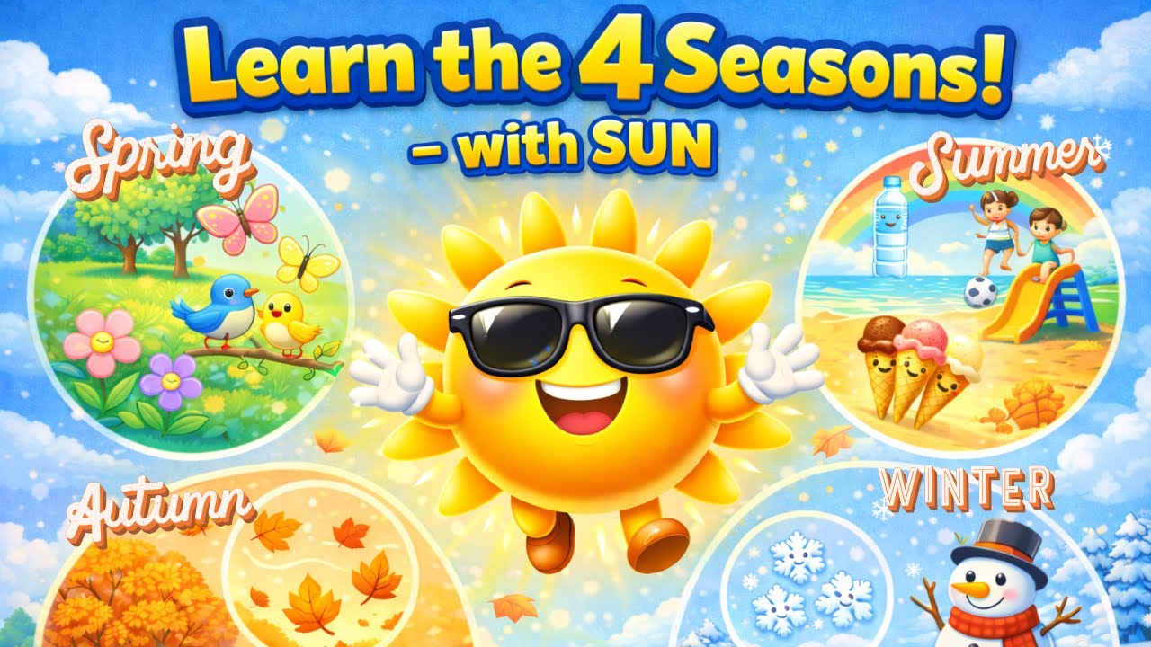 Learn the 4 Seasons! with Sun 🌞 | Fun Learning for kids | Imagineers TV Kids Learning Junction