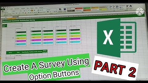 How to create Survey using Option Buttons in Excel (Part 2)