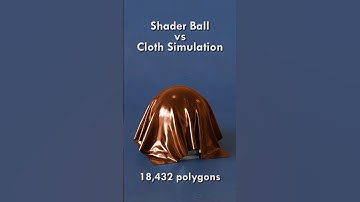 Shader Ball vs Cloth Simulation #3dart #3d