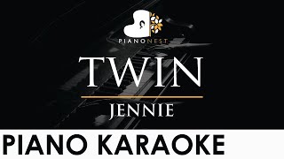 JENNIE - twin - Piano Karaoke Instrumental Cover with Lyrics screenshot 5