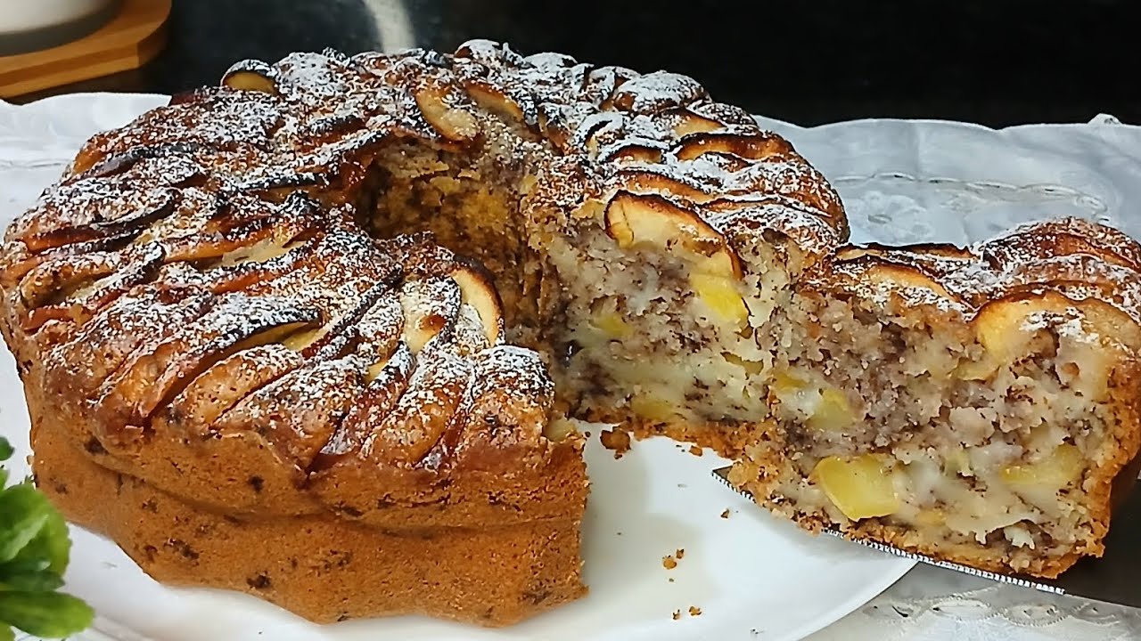 عندك بيضة والتفاح ⁉️ حضري ألذ كيك بمذاق خيالي متشبعوش منو كيك واشمن كيك اسفنجي طالع مفشفش 😉👌