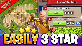 How to 3 Star Haaland Challenge Noble Number 9 in Clash of Clans | Coc New Event Attack