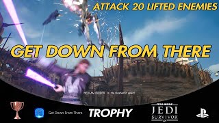 Get Down from There - STAR WARS Jedi: Survivor Trophy - Attack 20 lifted enemies