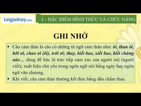 Soạn bài Câu cảm thán trang 43 SGK Ngữ Văn 8 tập 2