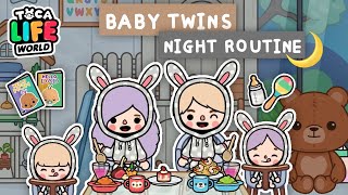 BABY TWINS NIGHT ROUTINES 🌙🍼👶🏻👧🏻 | TOCA LIFE WORLD🌏 | เลี้ยงเบบี๋แฝดตอนกลางคืนจะเป็นยังไงนะ😱