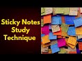 Sticky notes study technique for flashspeed revision studytips