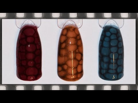 Маникюр гель лаком Змеиная кожа, Эффект кожи рептилий | 3D Snakeskin  Nail Art Tutorial