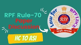 RPF Rule - 70 Previous Exam Paper Discussion (HC to ASI under Rule-70) screenshot 4