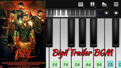 Bigil Trailer BGM | Bigil Theme | Easy Piano Tutorial | Perfect Piano