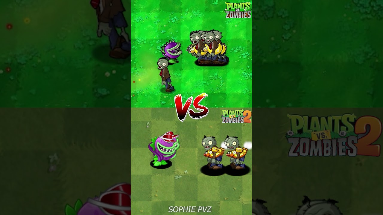 Pvz Vs Pvz 2 - Chomper Vs Ducky Tube zombies 