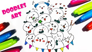 CARA GAMBAR DOODLE | Doodle untuk Pemula | Gambarlah dengan Saya Langkah demi Langkah screenshot 2