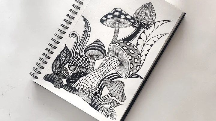 Zentangle art || Zentangle patterns || mushroom zentangles