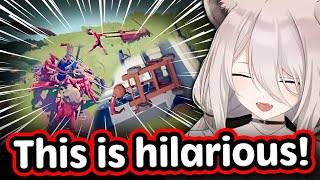 Botan Can't Stop Laughing While Playing TABS  Totally Accurate Battle Simulator 【ENG Sub Hololive】