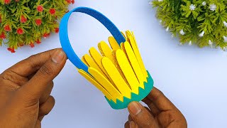 DIY Adorable Foamiran Flower Basket Making Ideas | EVA Glitter Foam Sheet Basket | Basket Craft Idea by MR. CREATOR 940 views 3 weeks ago 4 minutes, 11 seconds