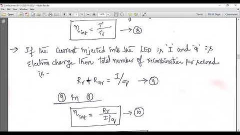 Quantum Efficiency and Power in LED