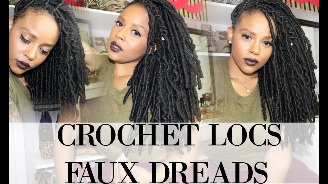 How To Crochet Locs Faux Dreads - YouTube