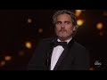 Joaquin Phoenix Accepts the Oscar for Lead Actor - YouTube