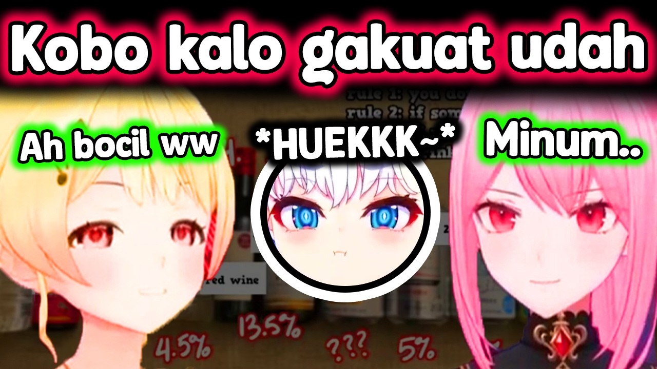 2 Kids Try to Drink, Kobo Makes To Touse Huekk huekk ww..【Hololive】