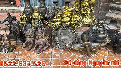 Ngày 19/1 Cặp bình đồng _ Tượng Phật Di lạc _ Tượng ông Táo _  #đồcổ #đồđồng#đồđồngNguyễnNhi