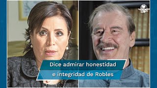 “Eres un verdadero ejemplo ante la injusticia”: Vicente Fox a Rosario Robles