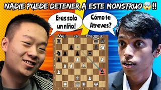NADIE PUEDE DETENER A ESTE MONSTRUO🤯💥!! | Wei vs. Praggna | (Superbeat Blitz ronda 8).