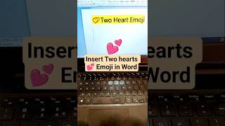 Insert Two Heart 💕 Emoji in Word #shorts #wordtips #shortcuts