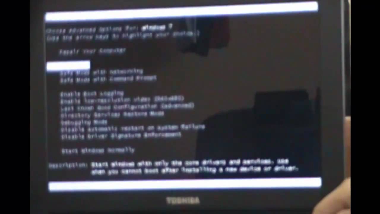 How To Restore A Toshiba Laptop To Default Factory Settings YouTube