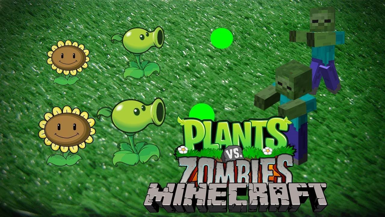 Карта зомби против растений в майнкрафт