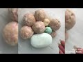 squeezing recycled balls of soap