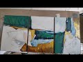 Finished Example of Abstract Oil Painting | 3 Panel Canvas Painting | Arttree.com.au