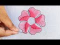 Hand Embroidery Amazing Flower Design Pattern,Needle Point Art,Flower Stitch Embroidery for Beginner