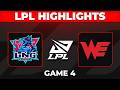 LNG vs WE Highlights Game 4 | LPL 2026 Playoffs | LNG Esports vs Team WE