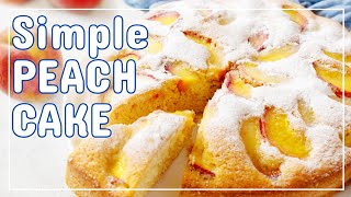 Simple Peach Cake for an Italian Breakfast 🥧🍑, Easy Homemade Amaretto-Flavored Dessert. ASMR