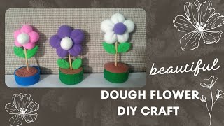 Dough flower making step by step|diy flower arrangement |2023