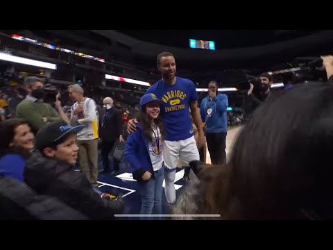 Stephen Curry Makes Time For Young Fan 💙💛