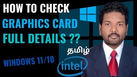 How to Check Out Graphics card Details in Your PC @ramsolutiontamil