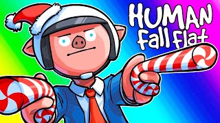 Human Fall Flat  Candy Cane Ziplines and Record Player Trolling