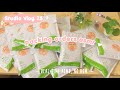 Studio vlog 7.5: 1 hour packing orders // real time asmr, no bgm small business packaging