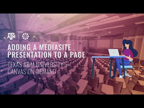 Adding a Mediasite Presentation to a Page