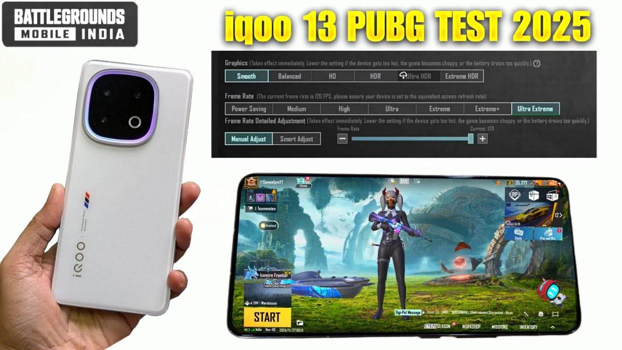 iqoo 13 Bgmi test 2025🔥 iqoo 13 Bgmi Gameplay iqoo 13 review iqoo 13 ...
