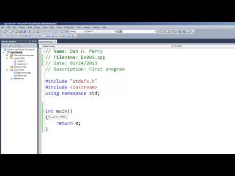 Programming in C & C++ Episode 0005 - The Main Program