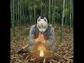 日比谷幸助（サラリーマン小説家）が山でタケノコを取っていると（AI動画）