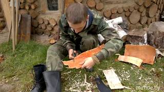 Как сделать стельки из бересты Как сделать стельки из бересты