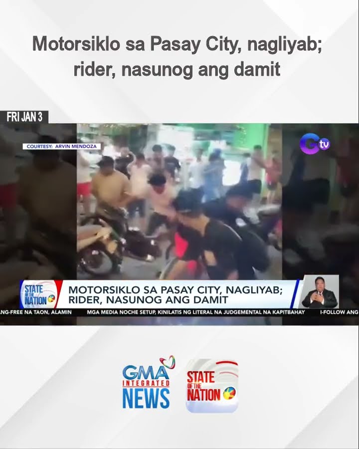 Motorsiklo sa Pasay City, nagliyab; rider, nasunog ang damit | SONA