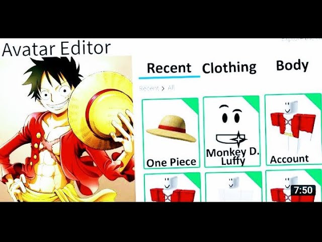 como montar a skin do luffy no roblox｜Pesquisa do TikTok