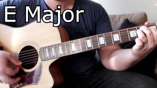 e chords - e major, e minor and esus4