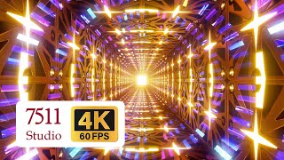 4K VJ Loop - Fresh Gold Tunnel AND No Copyright Music NCS